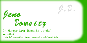 jeno domsitz business card